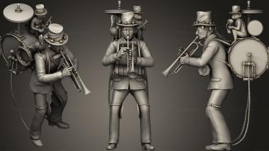 Figurines of people man orchestra 3d model
